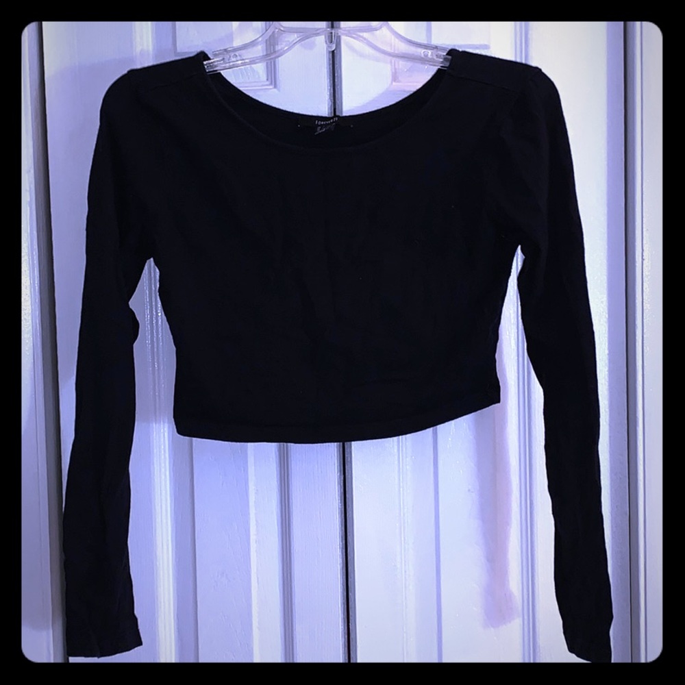 Black womens crop top